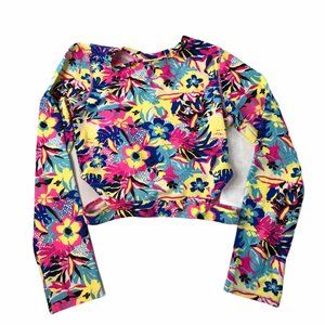 KidPik Swim Shirt Rash Guard Pink Floral Shirt 16